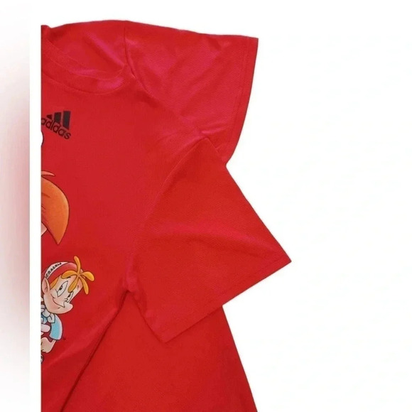 💥HOST PICK💥 Adidas Snap Crackle Pop Short  Red Sleeve Top Size Small - Picture 5 of 8